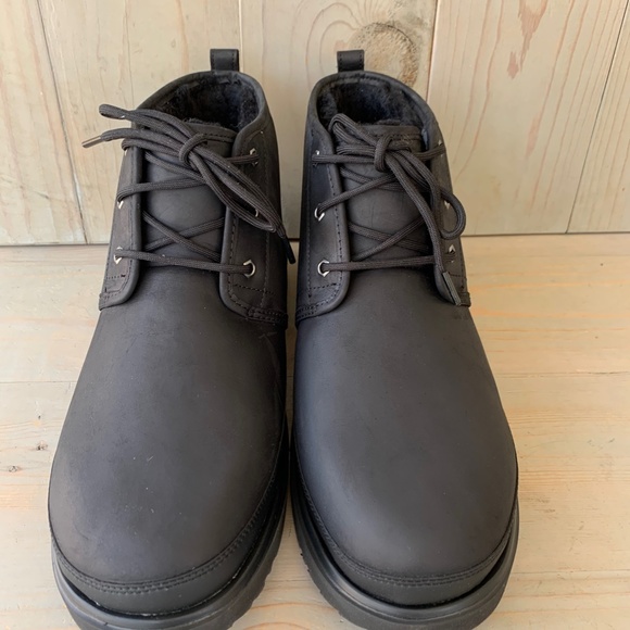 UGG NEUMEL WEATHER 2 BLACK TNL  LEATHER WATEPROOF BOOTS US 14 NIB - Picture 2 of 8